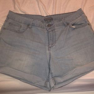 New York and Company washed out blue shorts